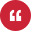 Red circle with white quotation marks icon.